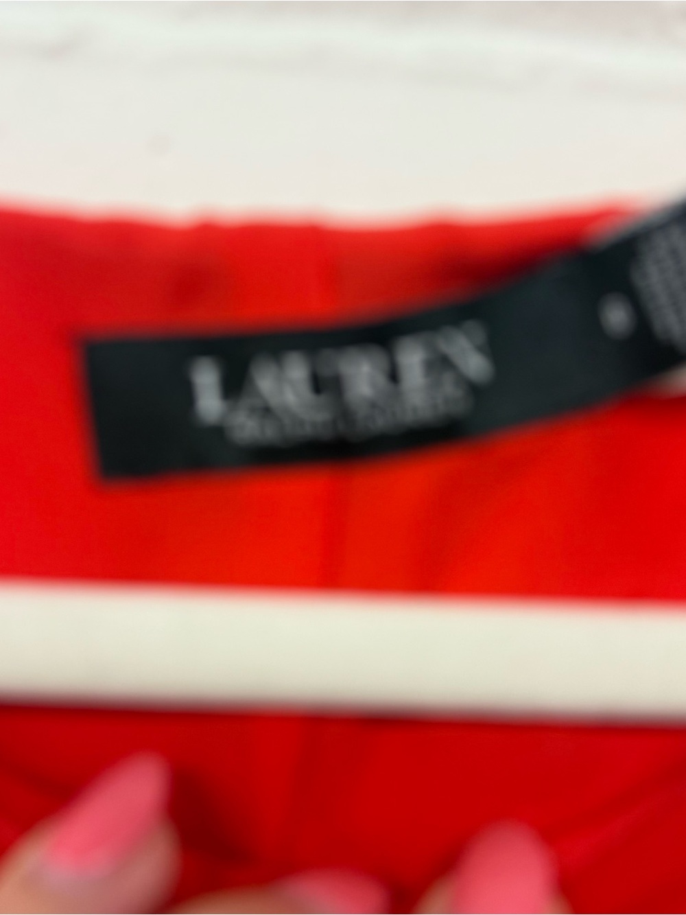NWT Lauren Ralph Lauren Red Cape Georgette Cocktail Mini Dress Sleeveless - Picture 7 of 10